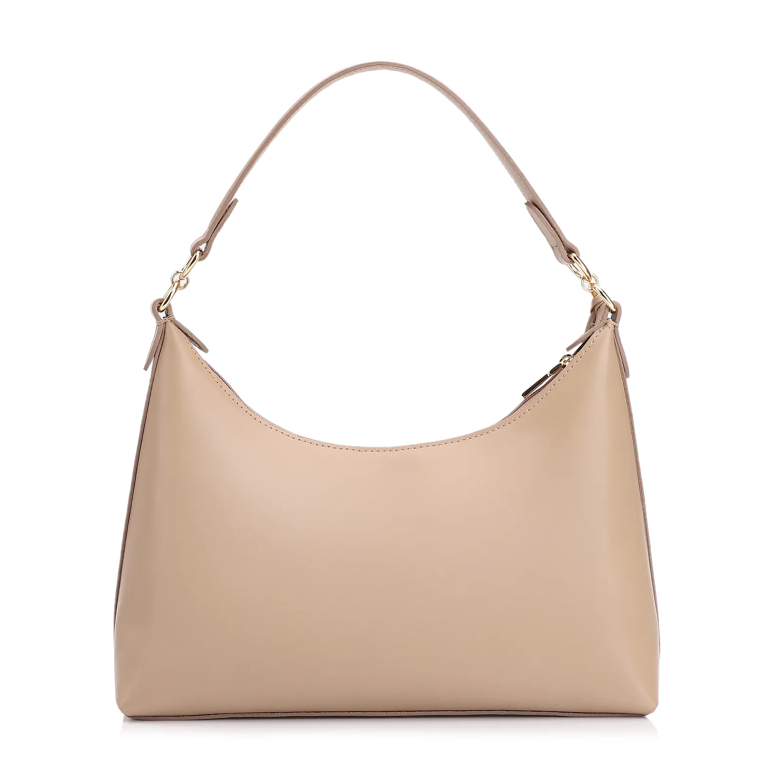Bolsa De Ombro Couro Bege