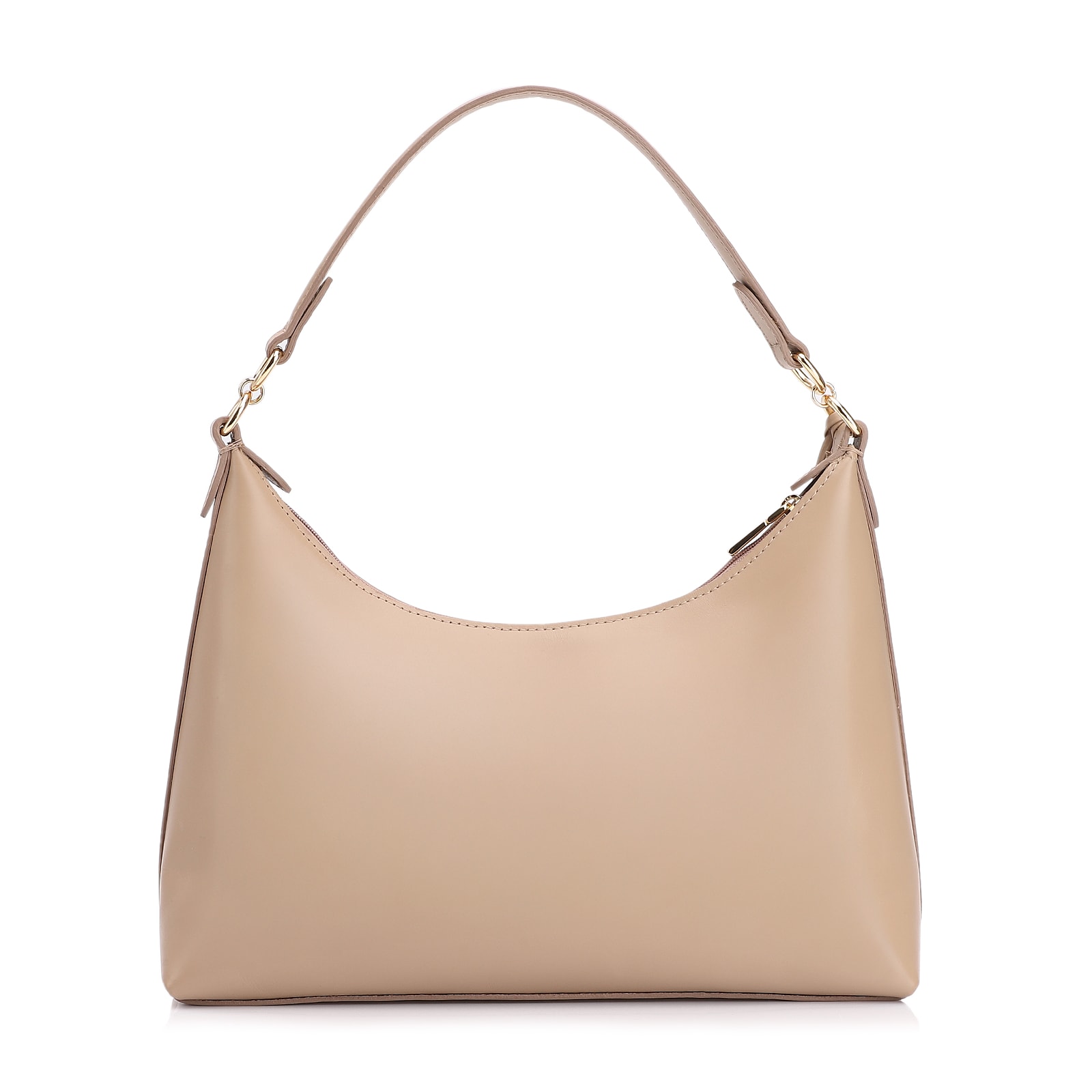 Bolsa De Ombro Couro Bege