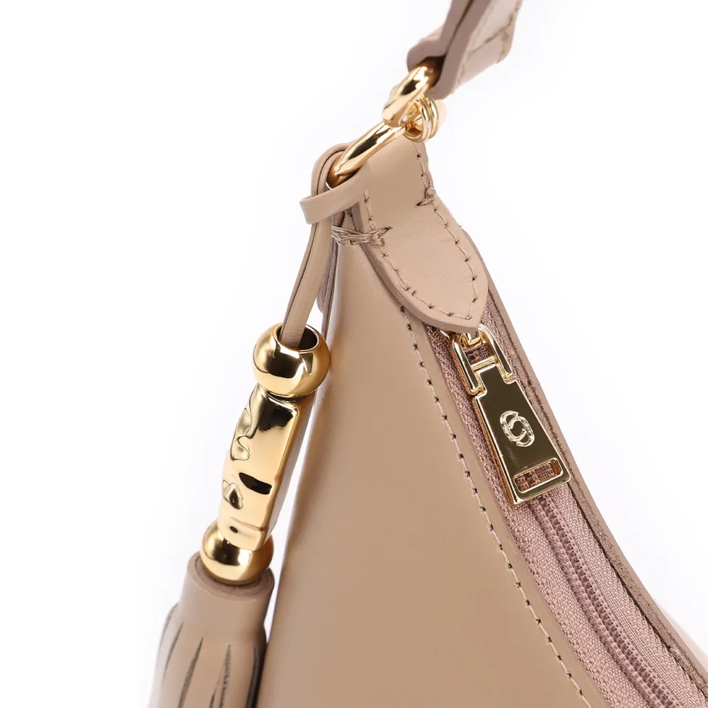 Bolsa De Ombro Couro Bege - imagem 5