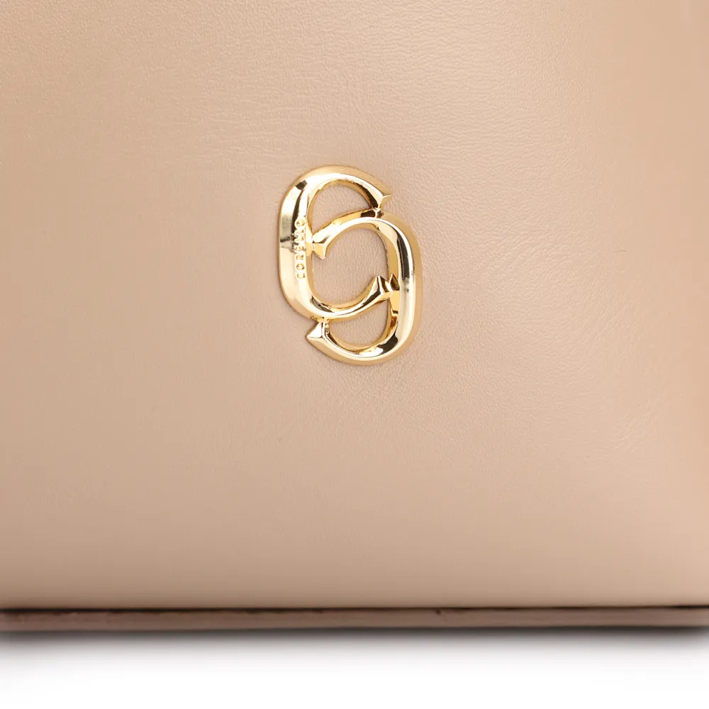 Bolsa De Ombro Couro Bege - imagem 6