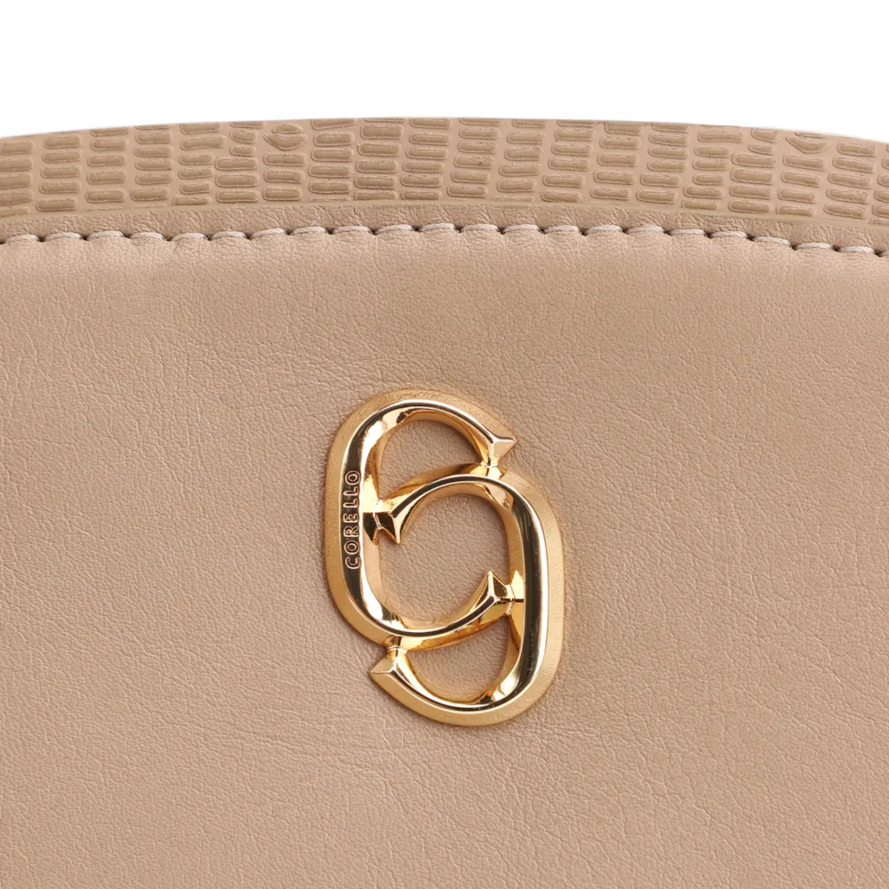 Bolsa De Ombro Couro Bege/Couro Lezard Bege - imagem 6