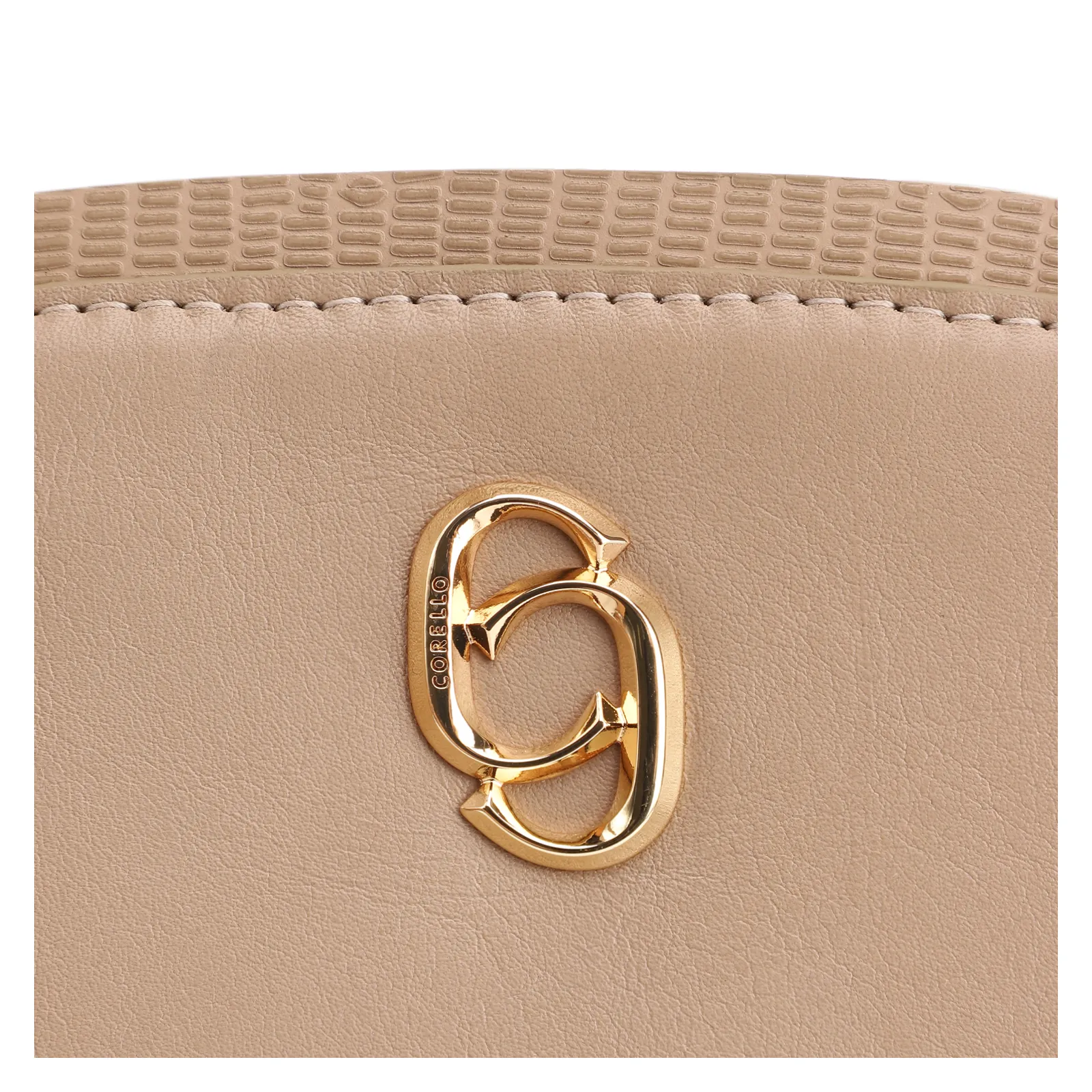 Bolsa De Ombro Couro Bege/Couro Lezard Bege