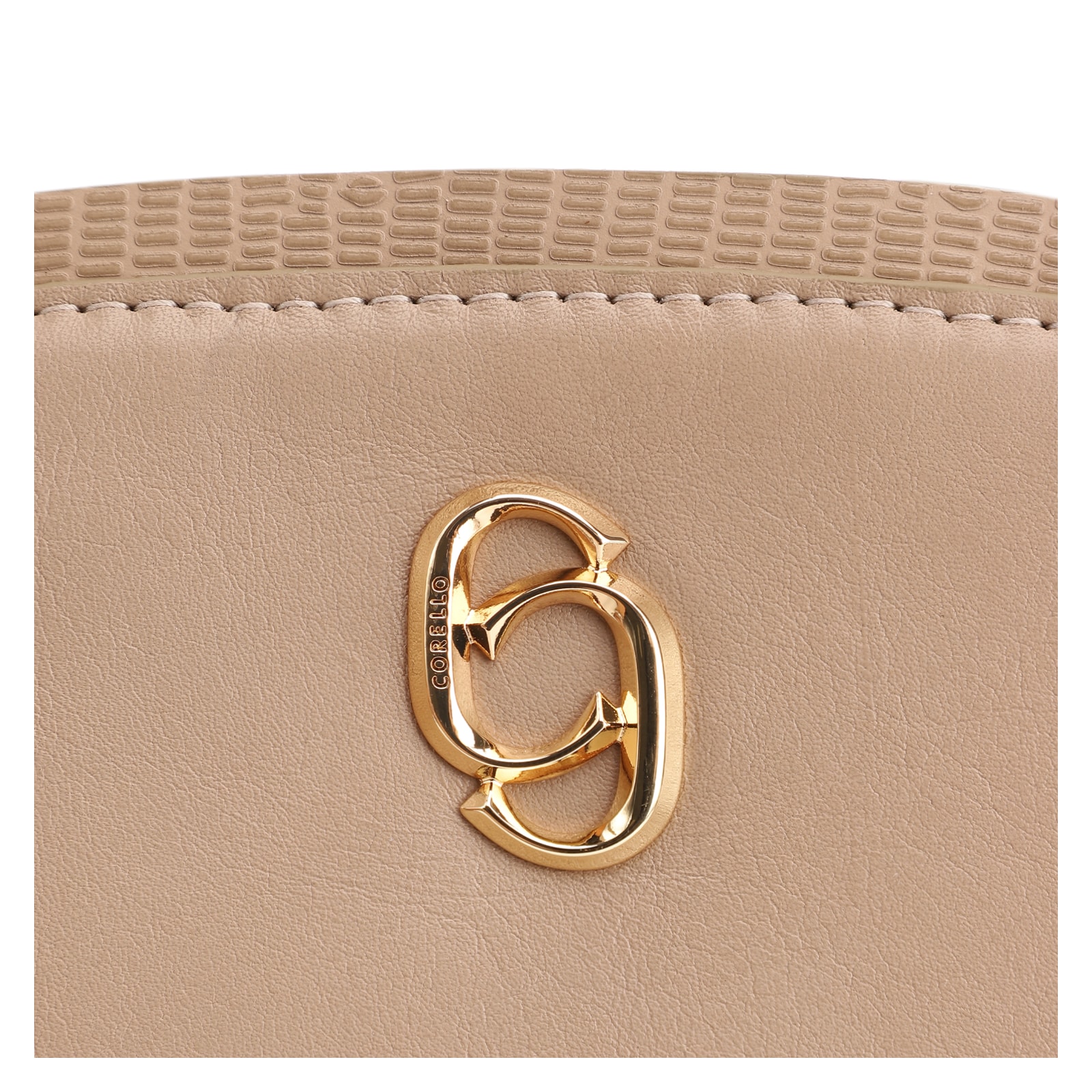 Bolsa De Ombro Couro Bege/Couro Lezard Bege