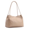 Bolsa De Ombro Couro Bege/Couro Nobuck Bege - imagem 3