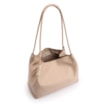Bolsa De Ombro Couro Bege/Couro Nobuck Bege - imagem 5