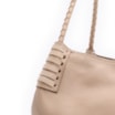 Bolsa De Ombro Couro Bege/Couro Nobuck Bege - imagem 6