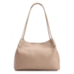 Bolsa De Ombro Couro Bege/Couro Nobuck Bege - imagem 1