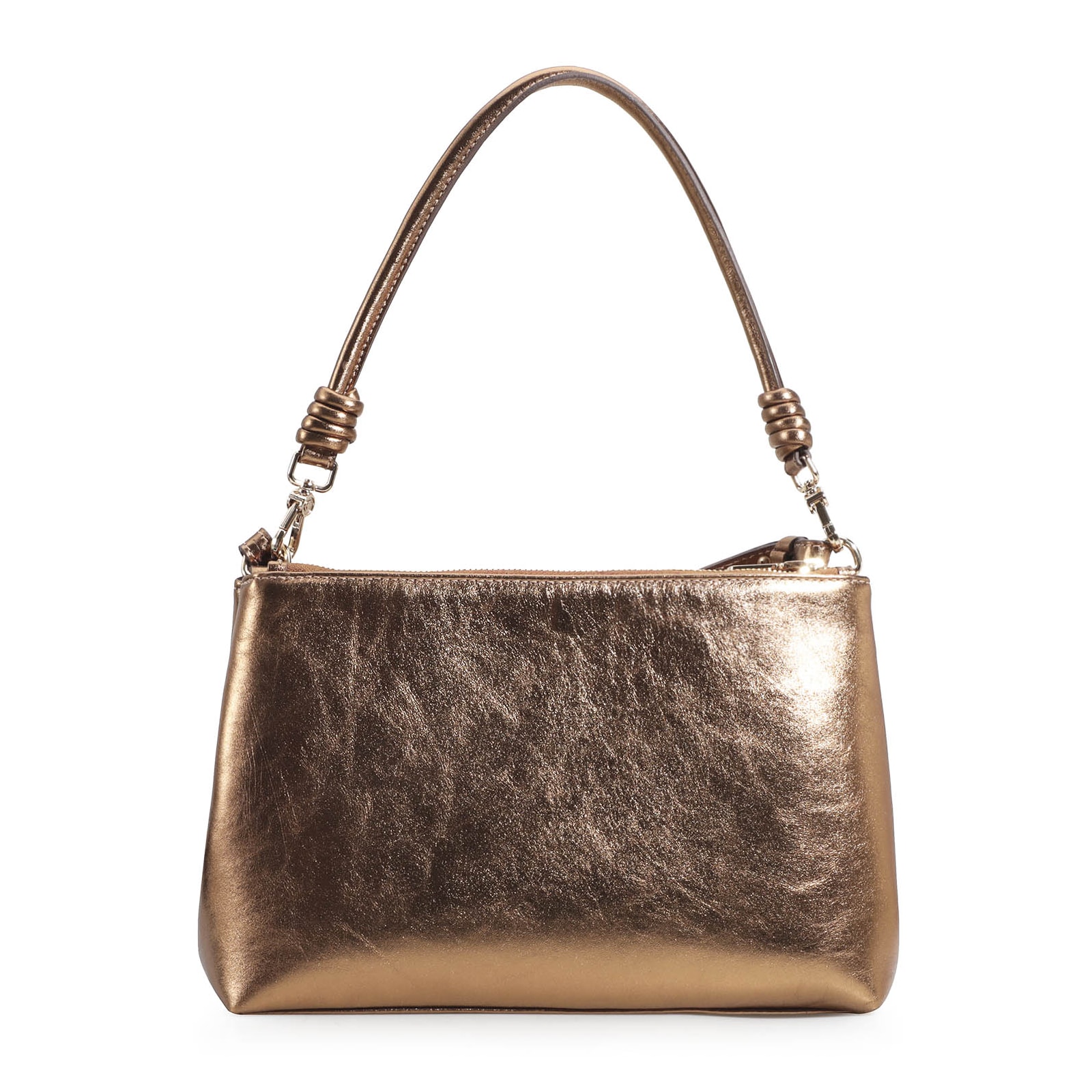 Bolsa De Ombro Couro Bronze