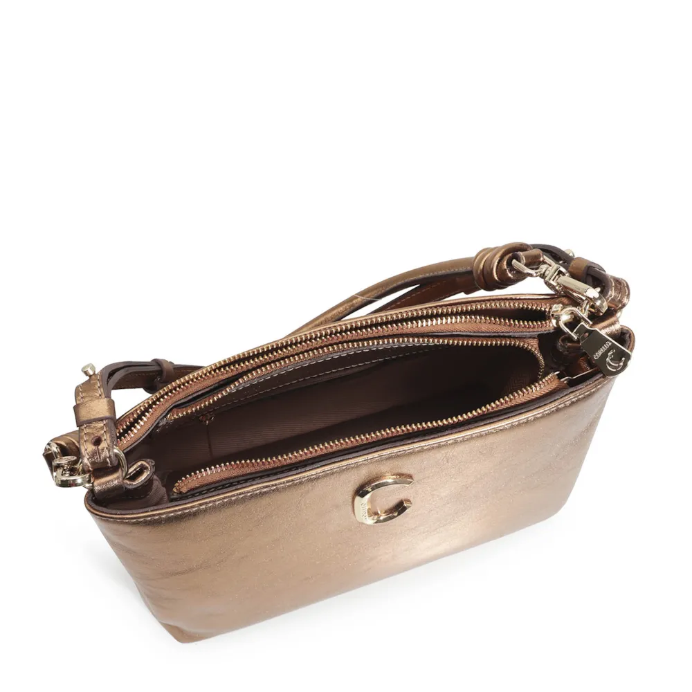 Bolsa De Ombro Couro Bronze - imagem 5