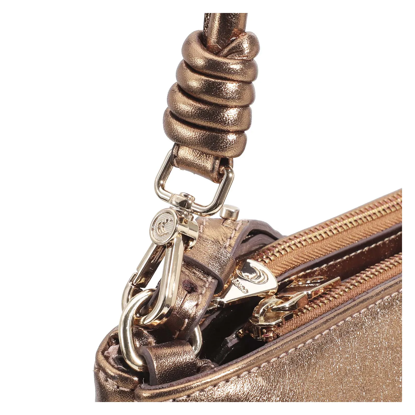 Bolsa De Ombro Couro Bronze