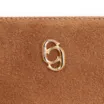 Bolsa De Ombro Couro Camurça/Couro Marrom Claro - imagem 7