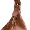 Bolsa De Ombro Couro Camurça Marrom Claro /Couro Marrom Claro - imagem 5