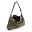 Bolsa De Ombro Couro Camurça Verde /Couro Verde - imagem 4