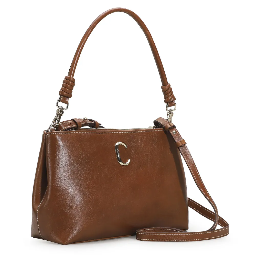 Bolsa De Ombro Couro Caramelo - imagem 2