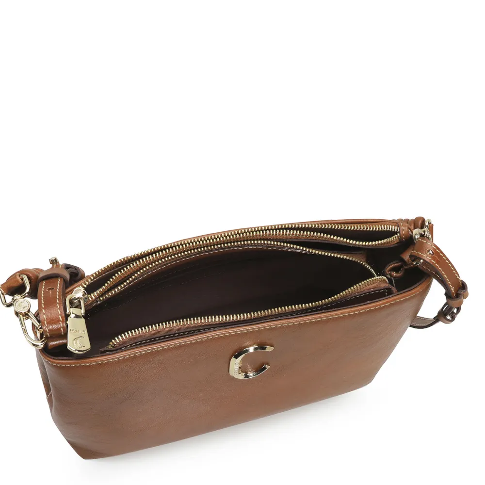 Bolsa De Ombro Couro Caramelo - imagem 4