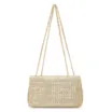 Bolsa De Ombro Couro Crochet Dourado - imagem 3
