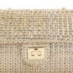 Bolsa De Ombro Couro Crochet Dourado - imagem 5