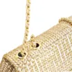 Bolsa De Ombro Couro Crochet Dourado - imagem 7