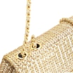 Bolsa De Ombro Couro Crochet Dourado - imagem 7