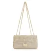 Bolsa De Ombro Couro Crochet Dourado - imagem 1
