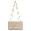 Bolsa De Ombro Couro Crochet Dourado - imagem 1