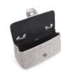 Bolsa De Ombro Couro Crochet Prata - imagem 4