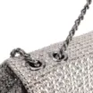 Bolsa De Ombro Couro Crochet Prata - imagem 7