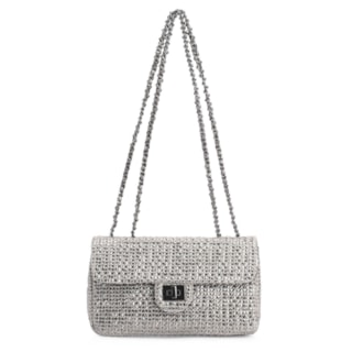 Couro Crochet Prata