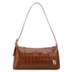 Bolsa De Ombro Couro Croco Caramelo - imagem 1