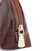 Bolsa De Ombro Couro Croco Marrom - imagem 6