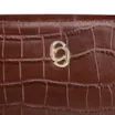 Bolsa De Ombro Couro Croco Marrom - imagem 7