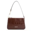 Bolsa De Ombro Couro Croco Marrom - imagem 1