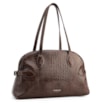  Bolsa De Ombro Couro Croco Marrom - imagem 3