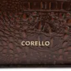  Bolsa De Ombro Couro Croco Marrom - imagem 7