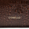  Bolsa De Ombro Couro Croco Marrom - imagem 7