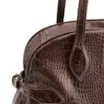  Bolsa De Ombro Couro Croco Marrom - imagem 8