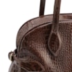  Bolsa De Ombro Couro Croco Marrom - imagem 8