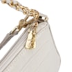 Bolsa De Ombro Couro Croco Off White - imagem 5