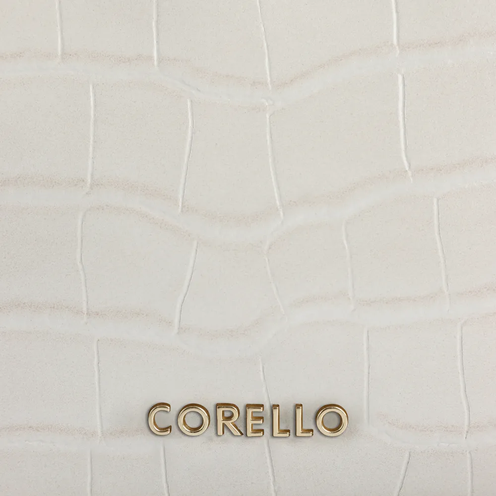 Bolsa De Ombro Couro Croco Off White - imagem 6