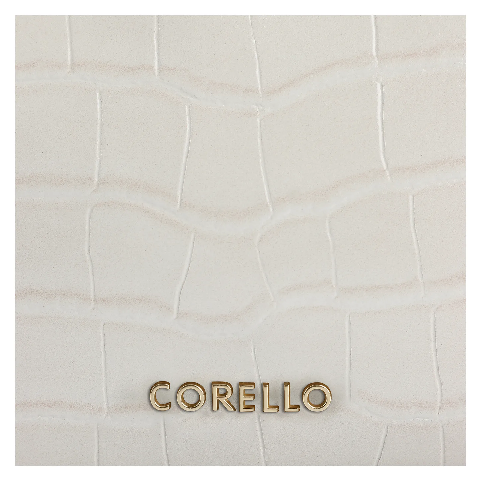Bolsa De Ombro Couro Croco Off White