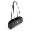 Bolsa De Ombro Couro Croco Preto - imagem 4