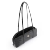 Bolsa De Ombro Couro Croco Preto - imagem 4