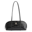Bolsa De Ombro Couro Croco Preto - imagem 1