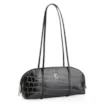 Bolsa De Ombro Couro Croco Preto - imagem 2