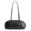 Bolsa De Ombro Couro Croco Preto - imagem 3