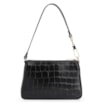 Bolsa De Ombro Couro Croco Preto - imagem 4
