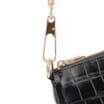 Bolsa De Ombro Couro Croco Preto - imagem 6