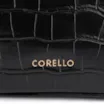 Bolsa De Ombro Couro Croco Preto - imagem 7