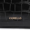Bolsa De Ombro Couro Croco Preto - imagem 7