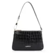 Bolsa De Ombro Couro Croco Preto - imagem 1